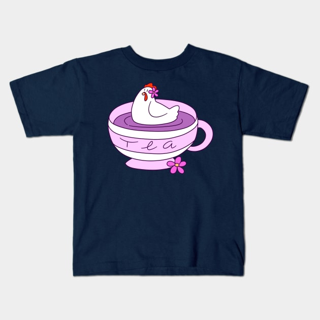 Chicken Tea Kids T-Shirt by saradaboru